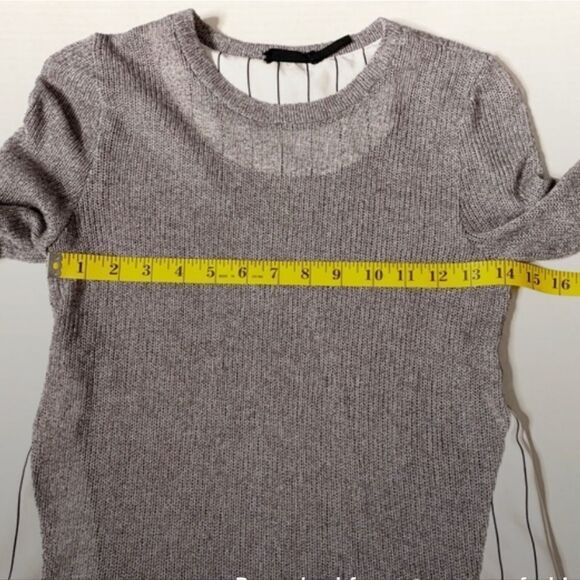 Blu Pepper Gray pullover Sweater Striped Bottom - Picture 3 of 6